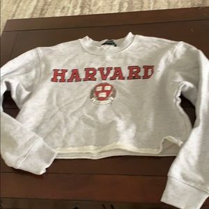 Forever 21 Harvard cropped crew neck